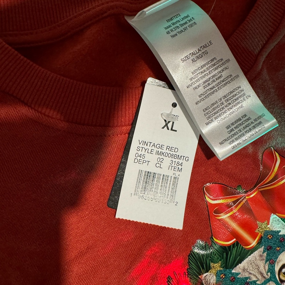 Men’s “Party Animals” Christmas Sweatshirt size XL - Picture 3 of 3